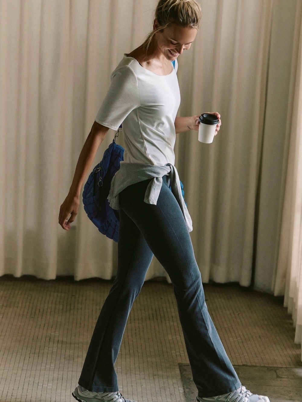 FP Movement Go To Smooth Straight Leg Pant in Washed Black